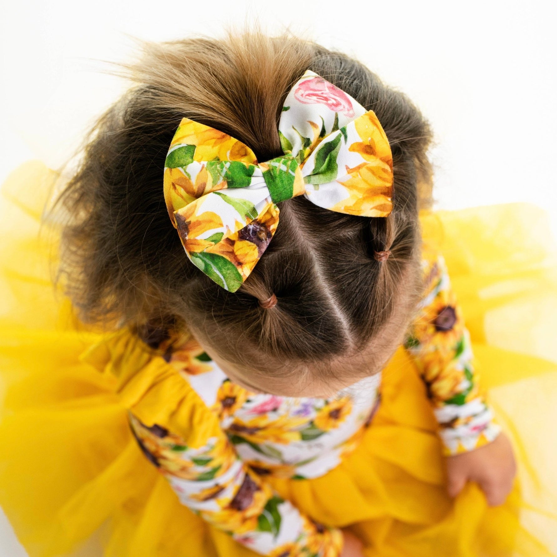 Suns and Roses (Sunflower) Long Sleeve Big Kid Tutu Dress – Jammie Session