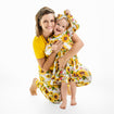 Suns and Roses (Sunflower) Long Sleeve Big Kid Twirl Dress - Jammie Session