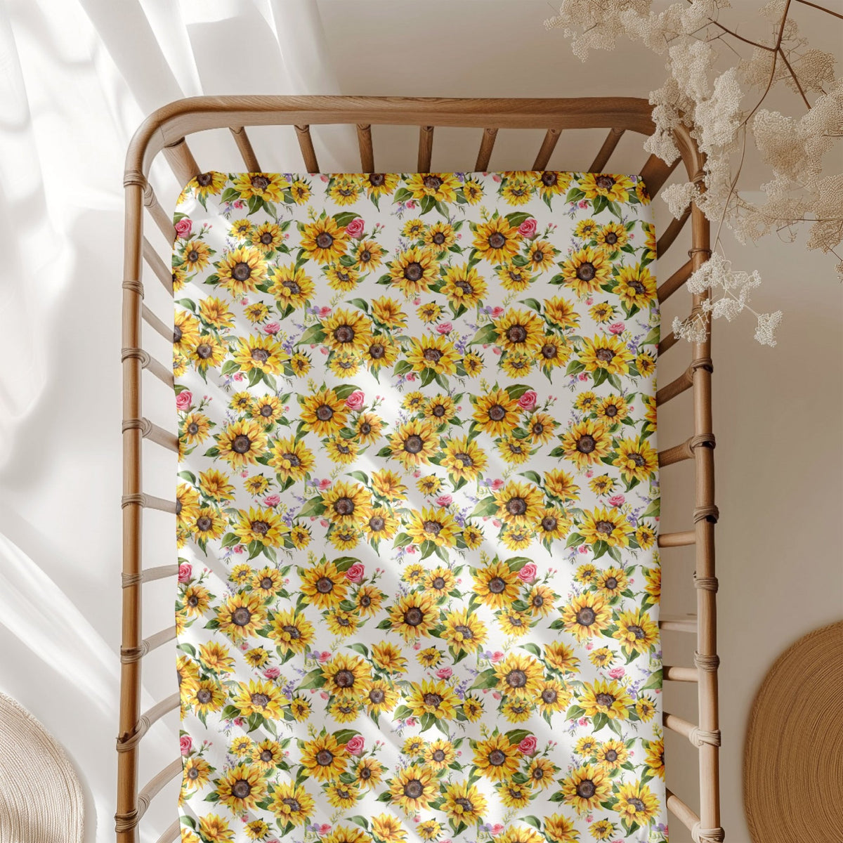Suns and Roses (Sunflowers) Crib Sheet - Jammie Session
