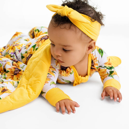 Suns and Roses (Sunflowers) Mini Quilted Blanket - Jammie Session