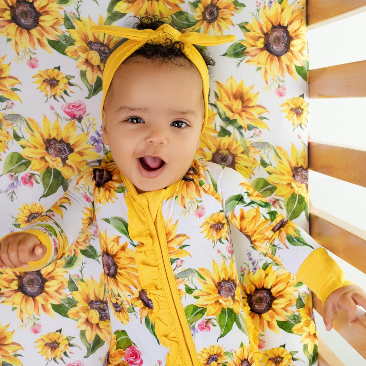 Suns and Roses (Sunflowers) Ruffle Romper - Jammie Session