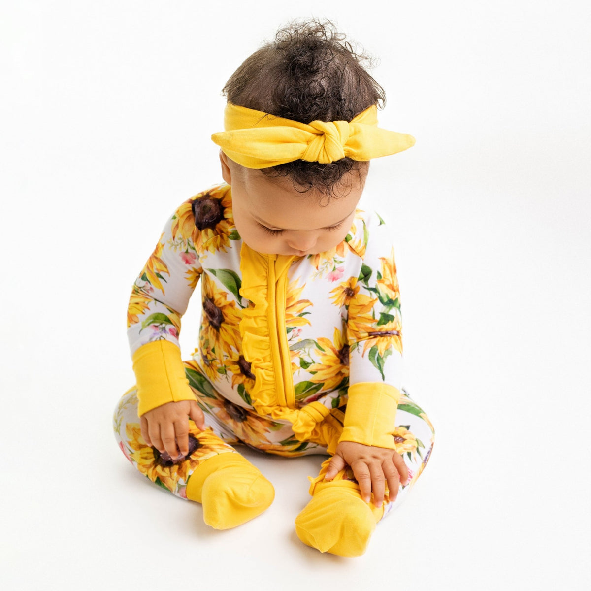 Suns and Roses (Sunflowers) Ruffle Romper - Jammie Session