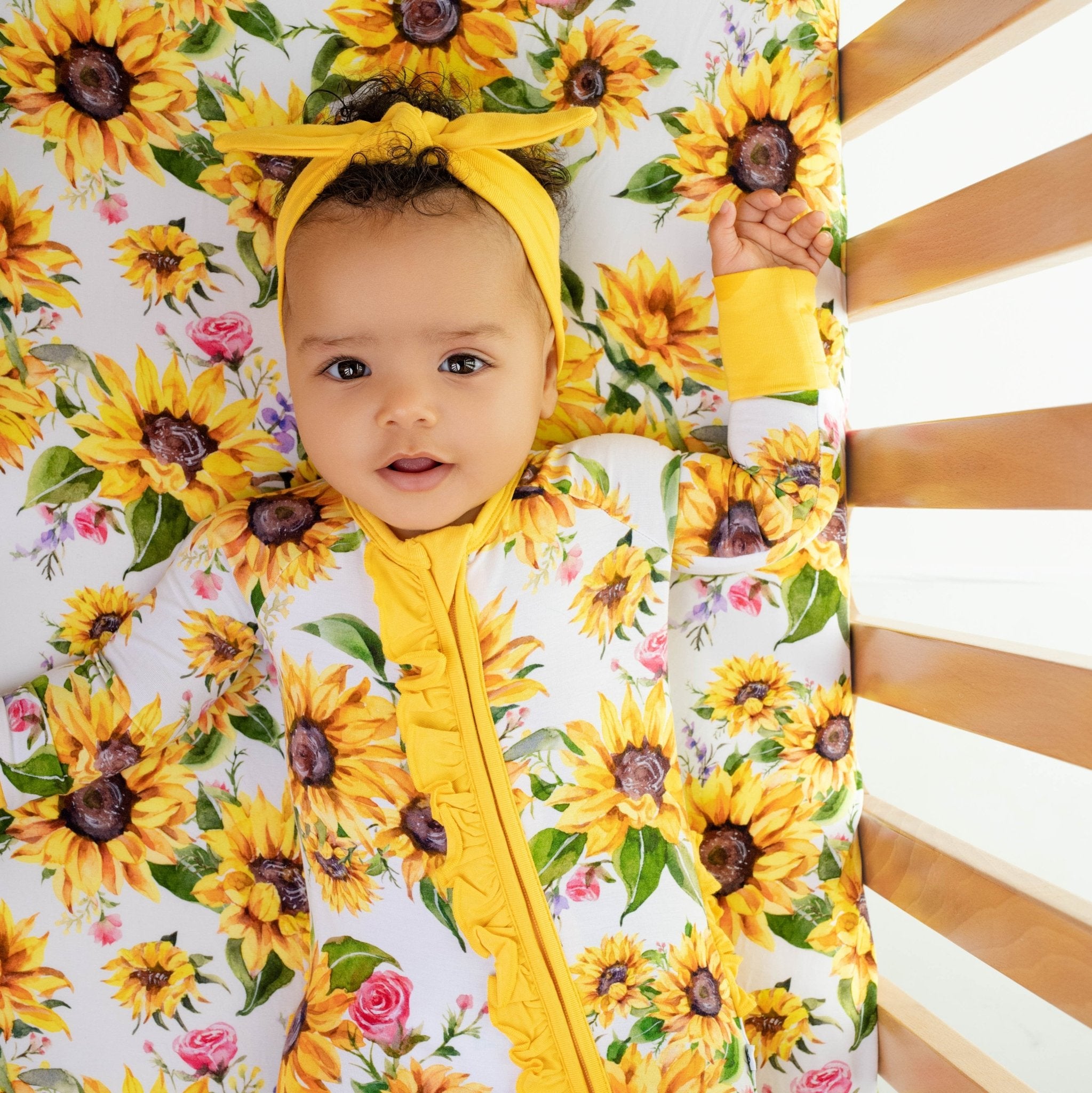Suns and Roses (Sunflowers) Ruffle Romper - Jammie Session