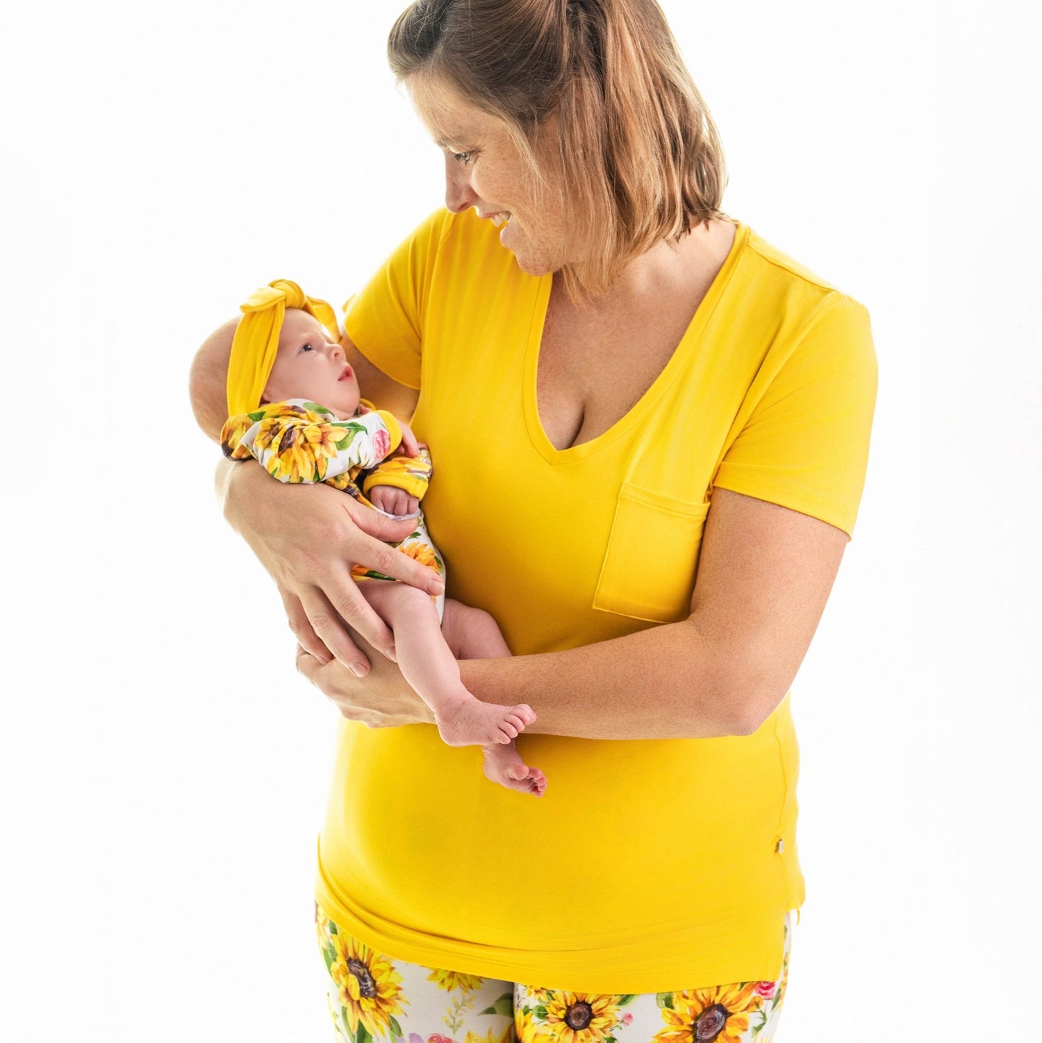 Suns and Roses (Sunflowers) Women's Solid Short Sleeve T-shirt - Jammie Session