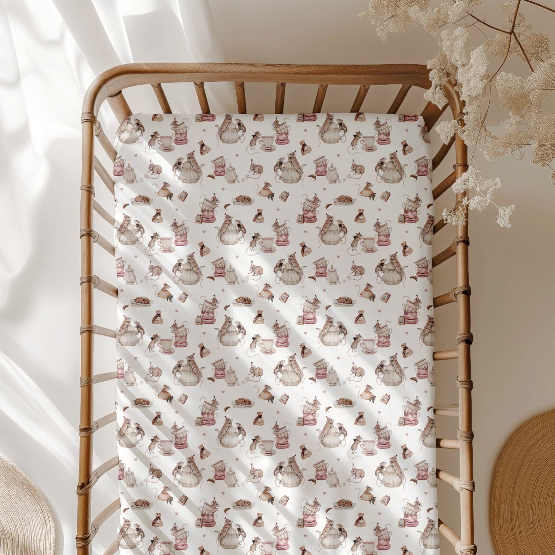 Tiny Tea Time Crib Sheet - Jammie Session