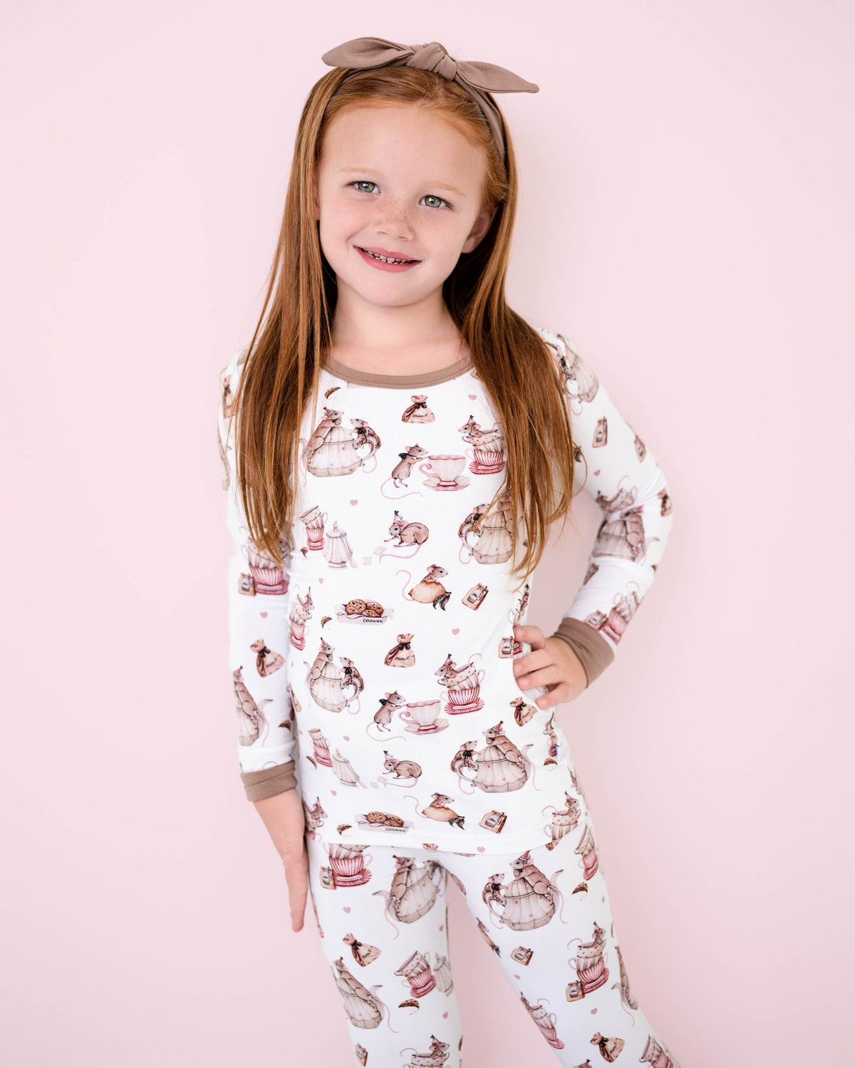 Tiny Tea Time Long Sleeve PJ's - Jammie Session