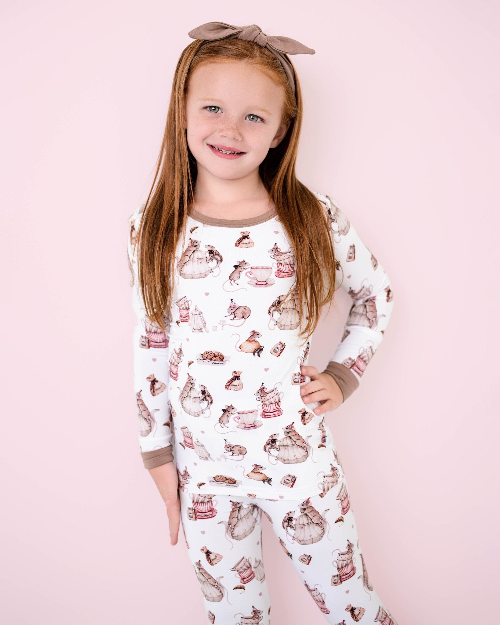 Tiny Tea Time Long Sleeve PJ's - Jammie Session