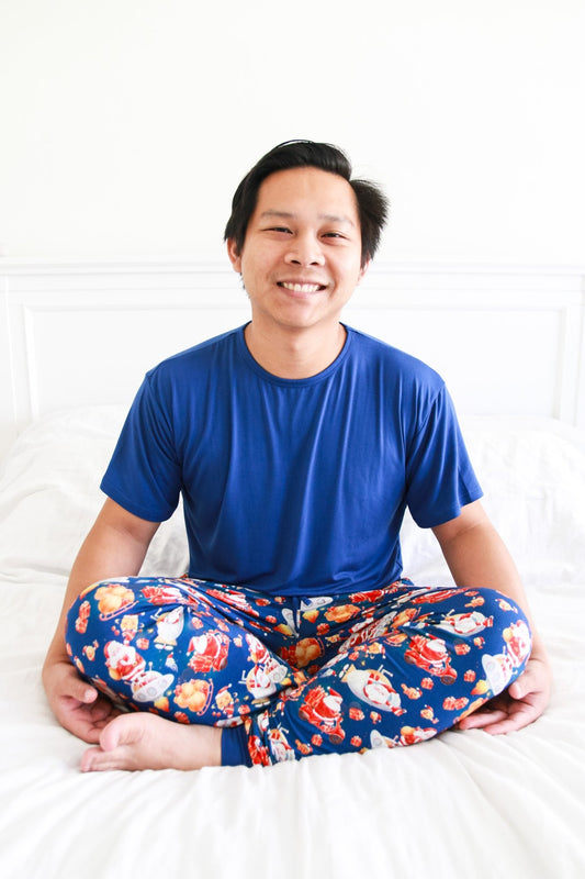 Tis the Sea - Sun (Santa) Men's Short Sleeve Jogger Set BDLJ - Jammie Session
