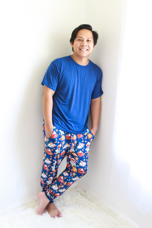 Tis the Sea - Sun (Santa) Men's Short Sleeve Jogger Set BDLJ - Jammie Session