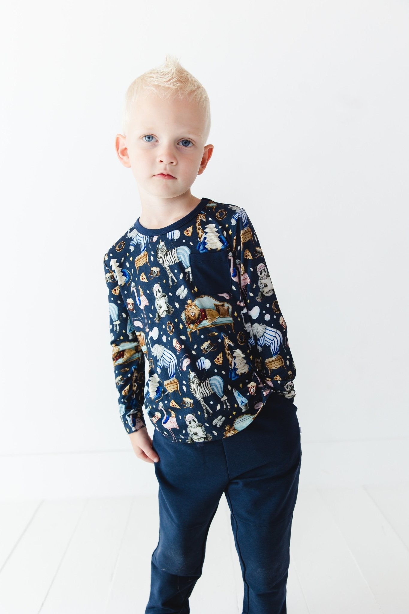 Up Zoo Late Kids' Long Sleeve T-shirt - Jammie Session