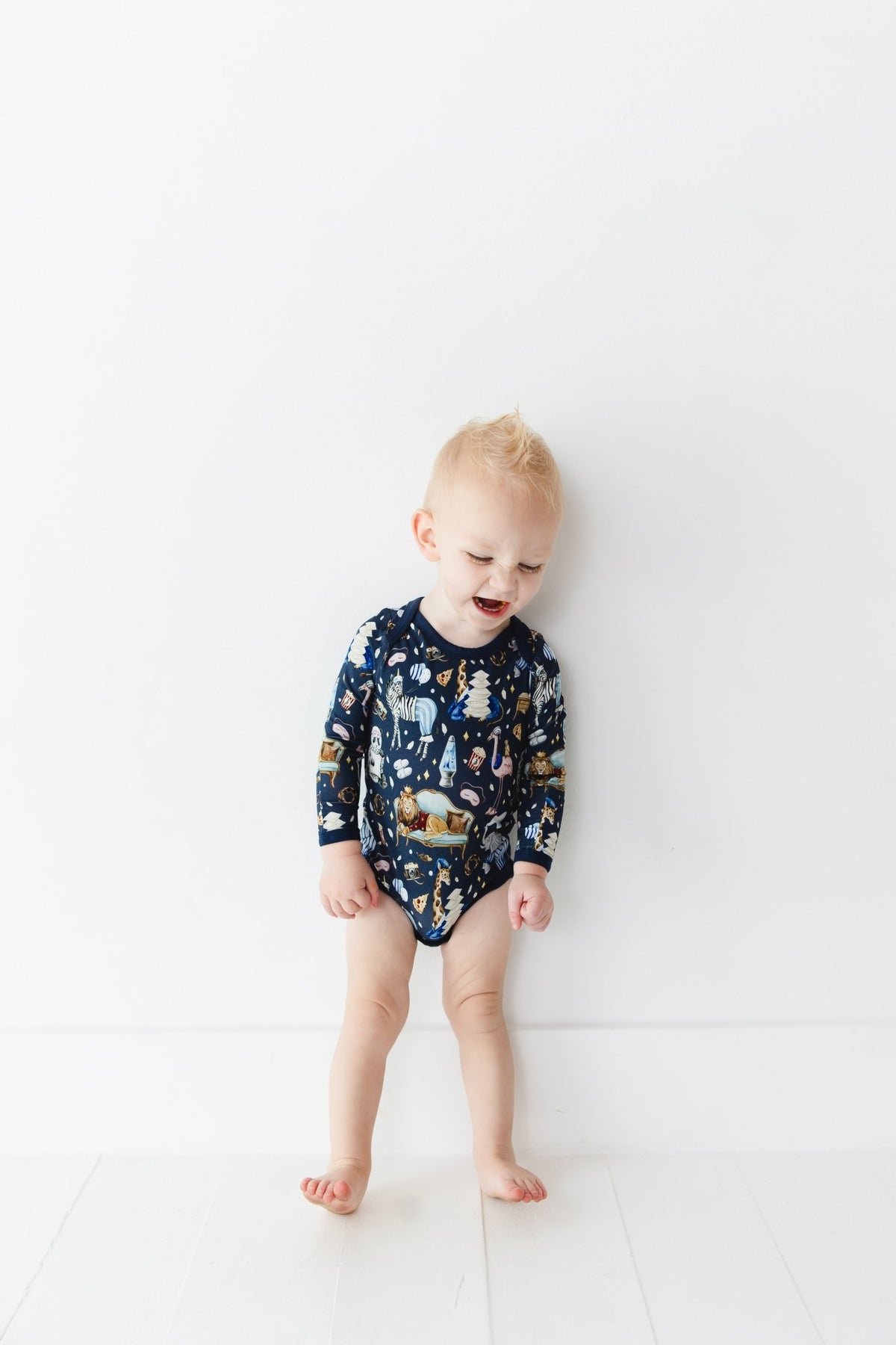Up Zoo Late Long Sleeve Bodysuit - Jammie Session