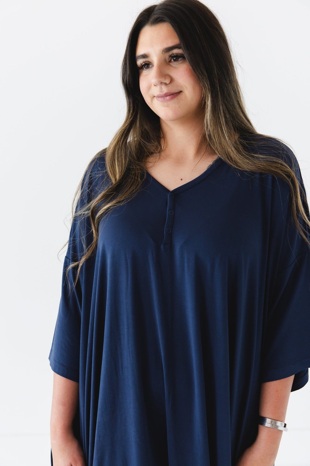 Up Zoo Late Solid Women's Muumuu Lounge Tee (ONE SIZE FITS XS - XXL) - Jammie Session