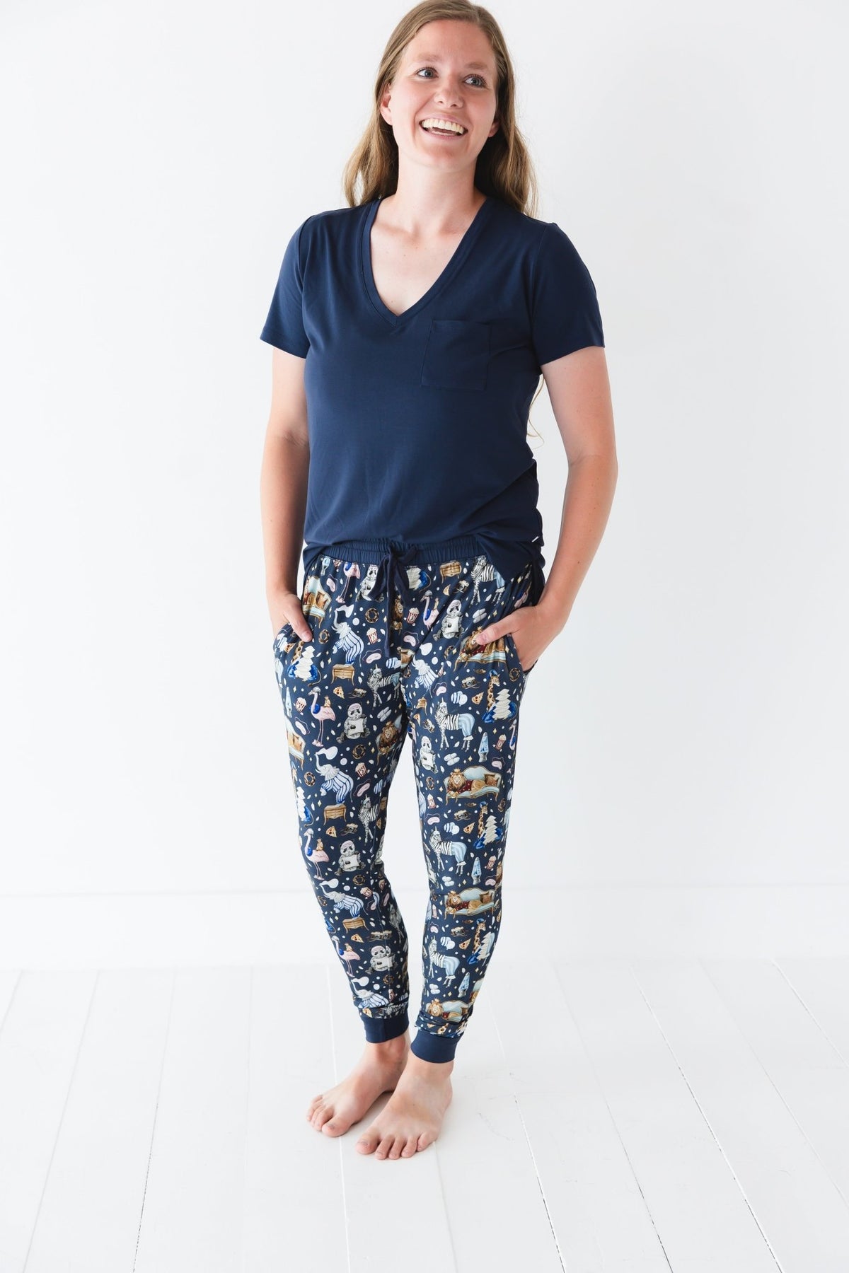 Up Zoo Late Women's Solid Short Sleeve T-shirt - Jammie Session