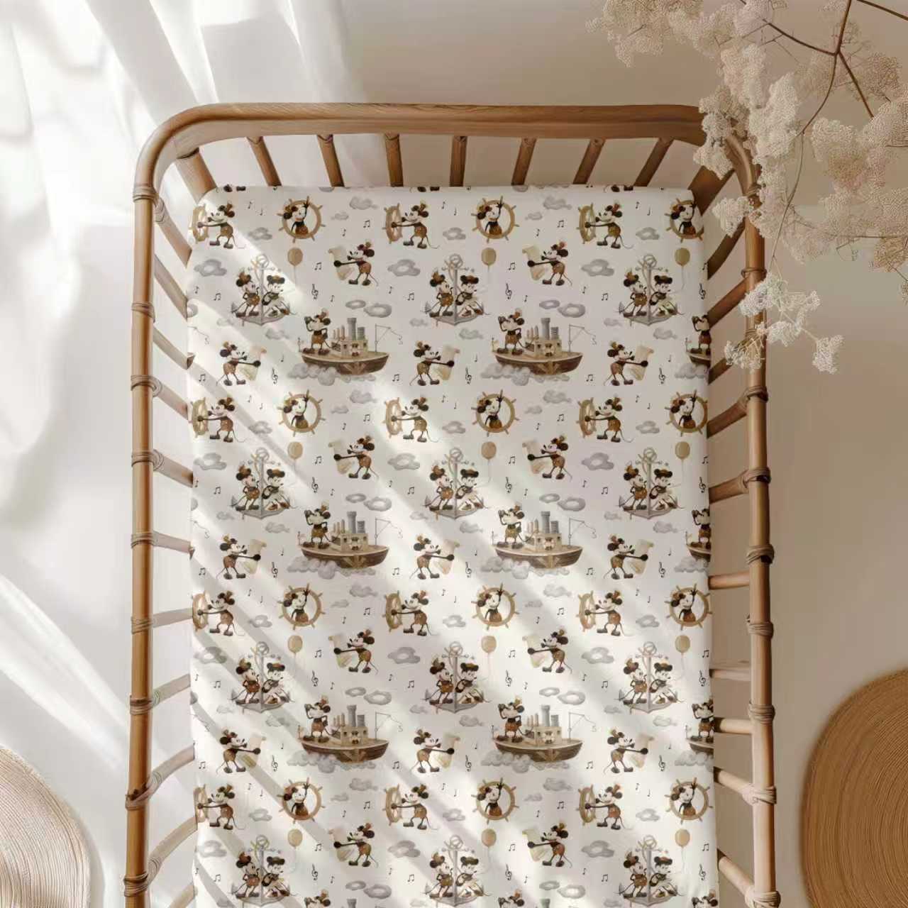 Vintage Voyage Crib Sheet - Jammie Session