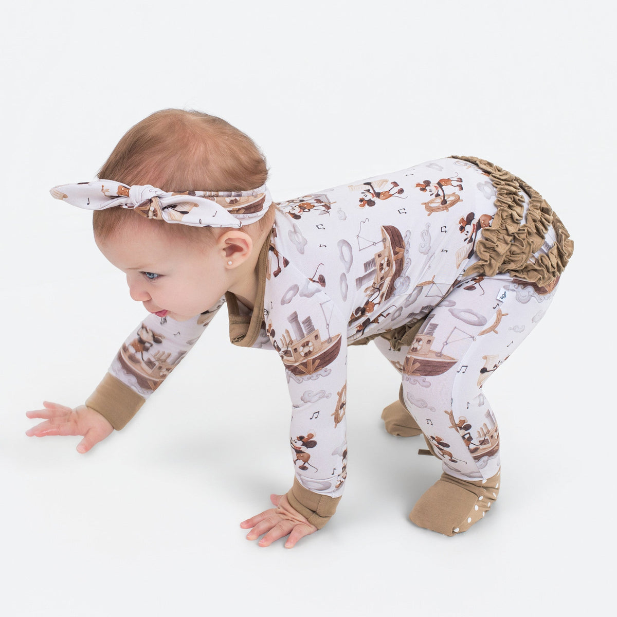 Vintage Voyage Ruffle Romper - Jammie Session