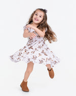 Vintage Voyage Short Sleeve Big Kid Twirl Dress - Jammie Session