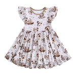 Vintage Voyage Short Sleeve Big Kid Twirl Dress - Jammie Session