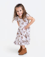 Vintage Voyage Short Sleeve Big Kid Twirl Dress - Jammie Session