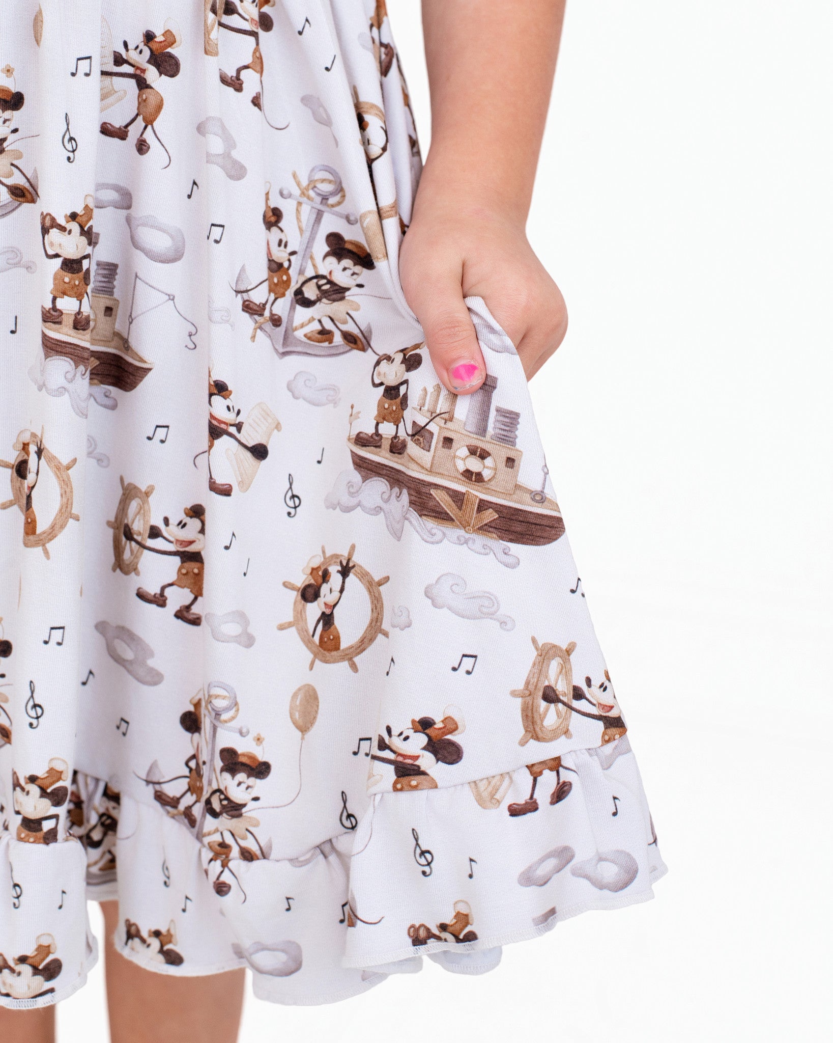 Vintage Voyage Short Sleeve Big Kid Twirl Dress - Jammie Session