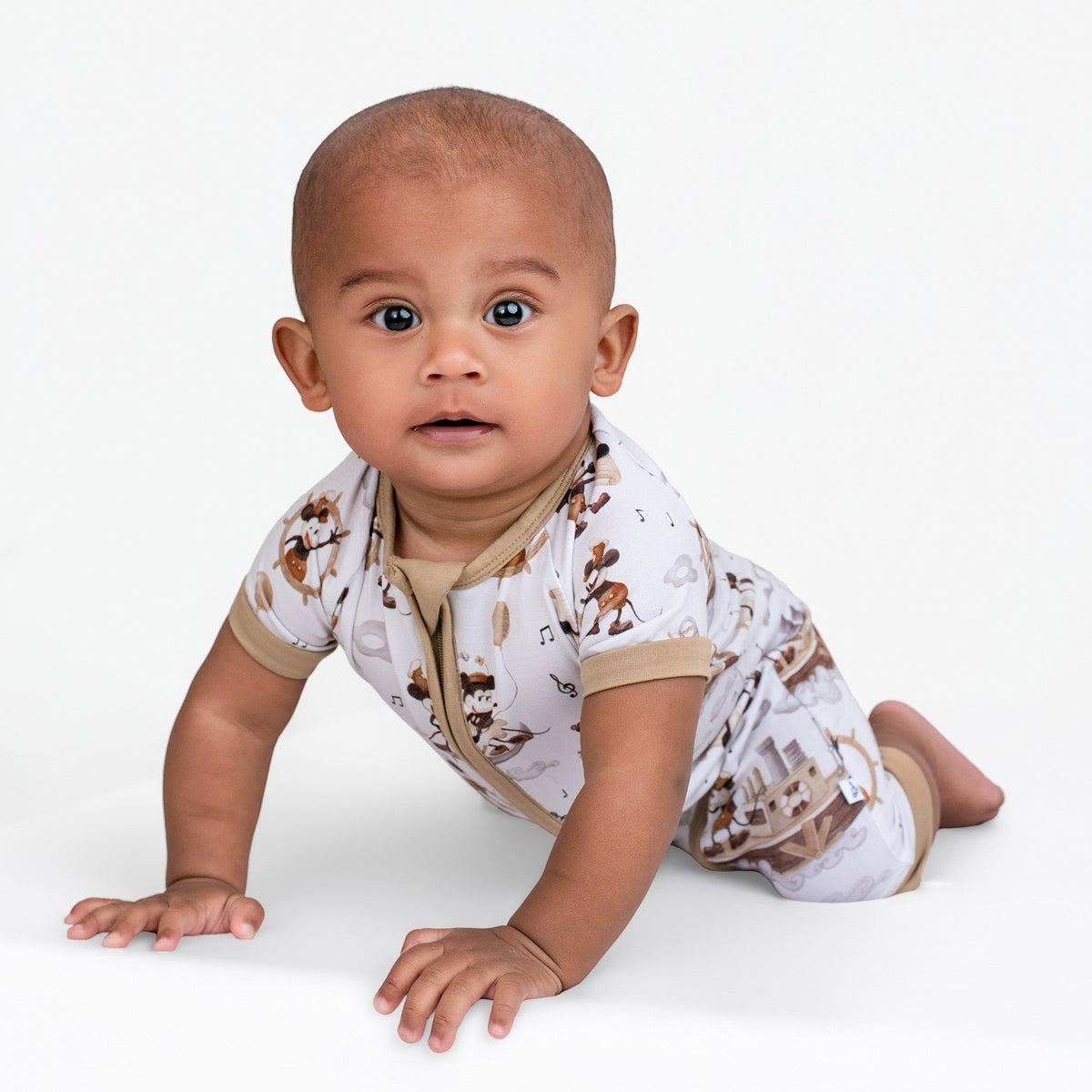 Vintage Voyage Short Sleeve Romper - Jammie Session