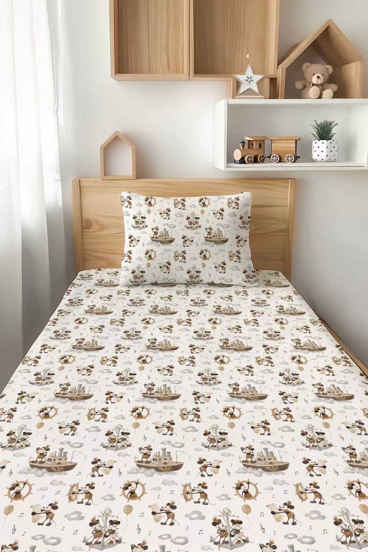 Vintage Voyage Twin Fitted Sheet and Pillowcase Set - Jammie Session