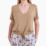 Vintage Voyage Women's Solid Short Sleeve T-shirt - Jammie Session