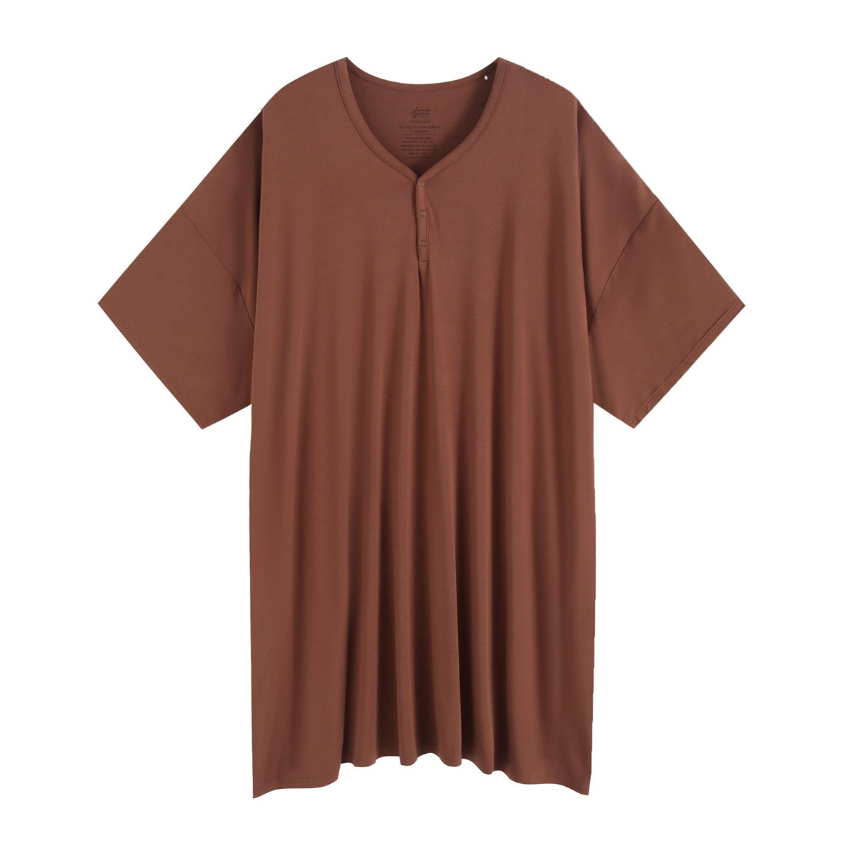 Walnut Haze Solid Women's Muumuu Lounge Tee (One size Fits XS - XXL) - Jammie Session