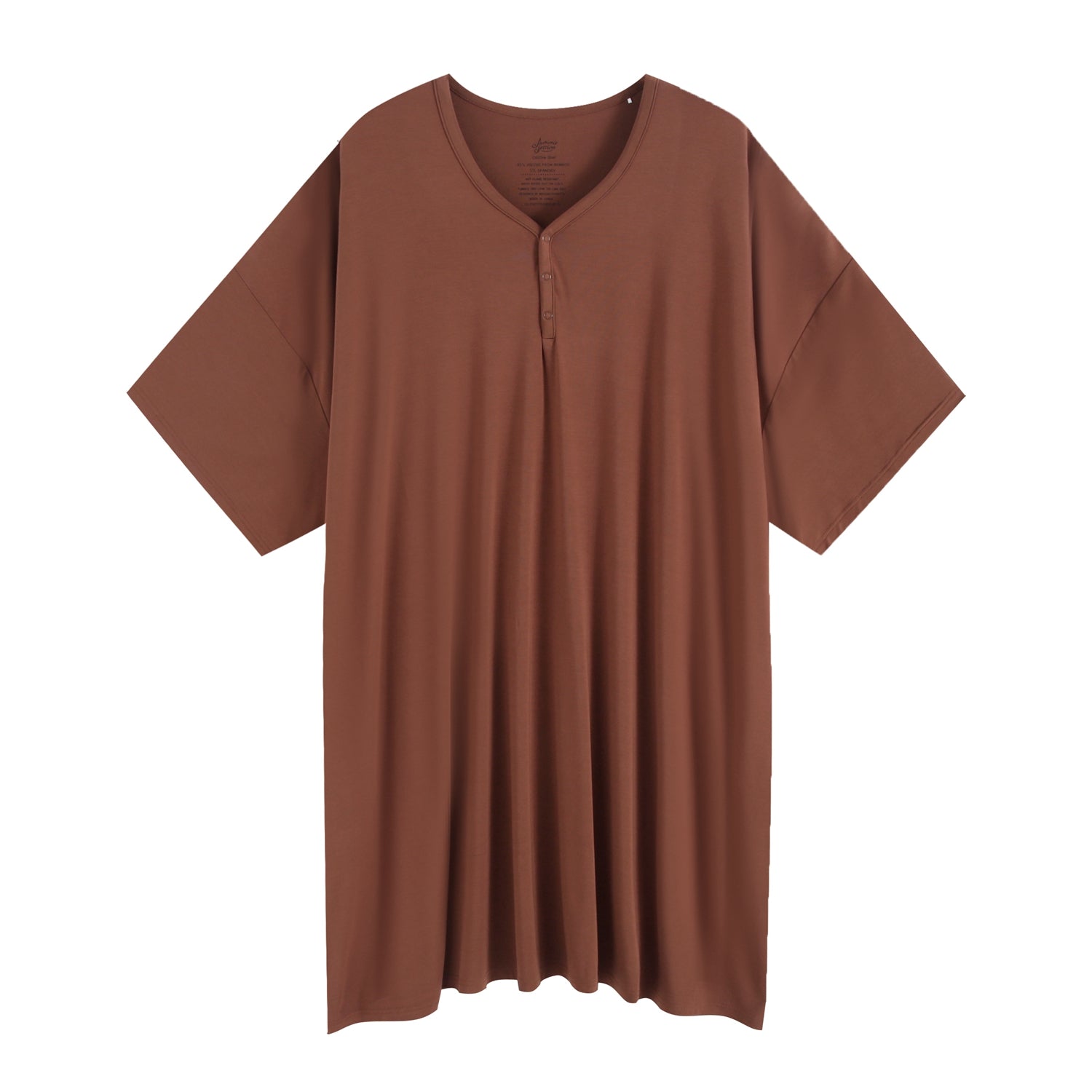 Walnut Haze Solid Women's Muumuu Lounge Tee (One size Fits XS - XXL) - Jammie Session