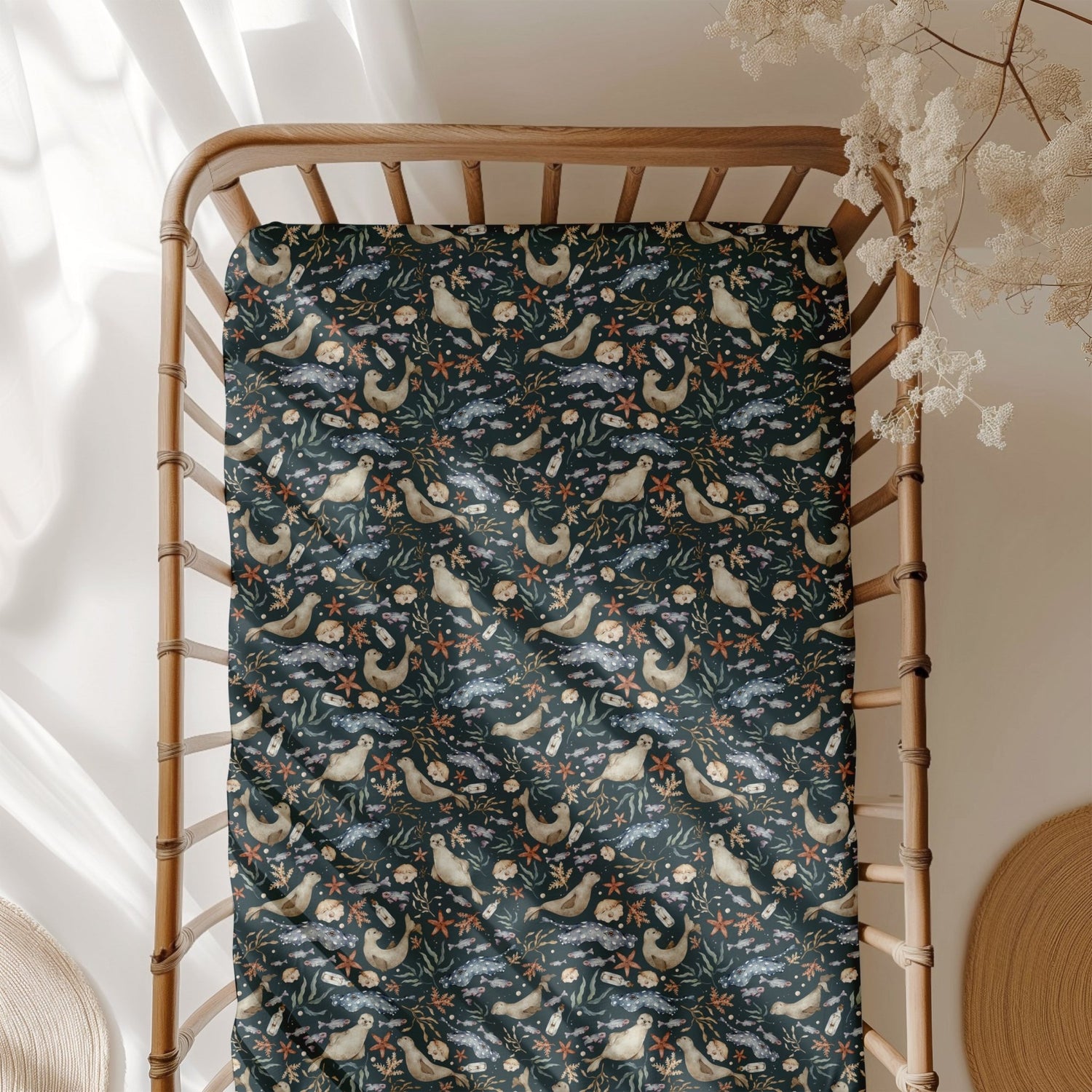 Waves & Whiskers Crib Sheet - Jammie Session