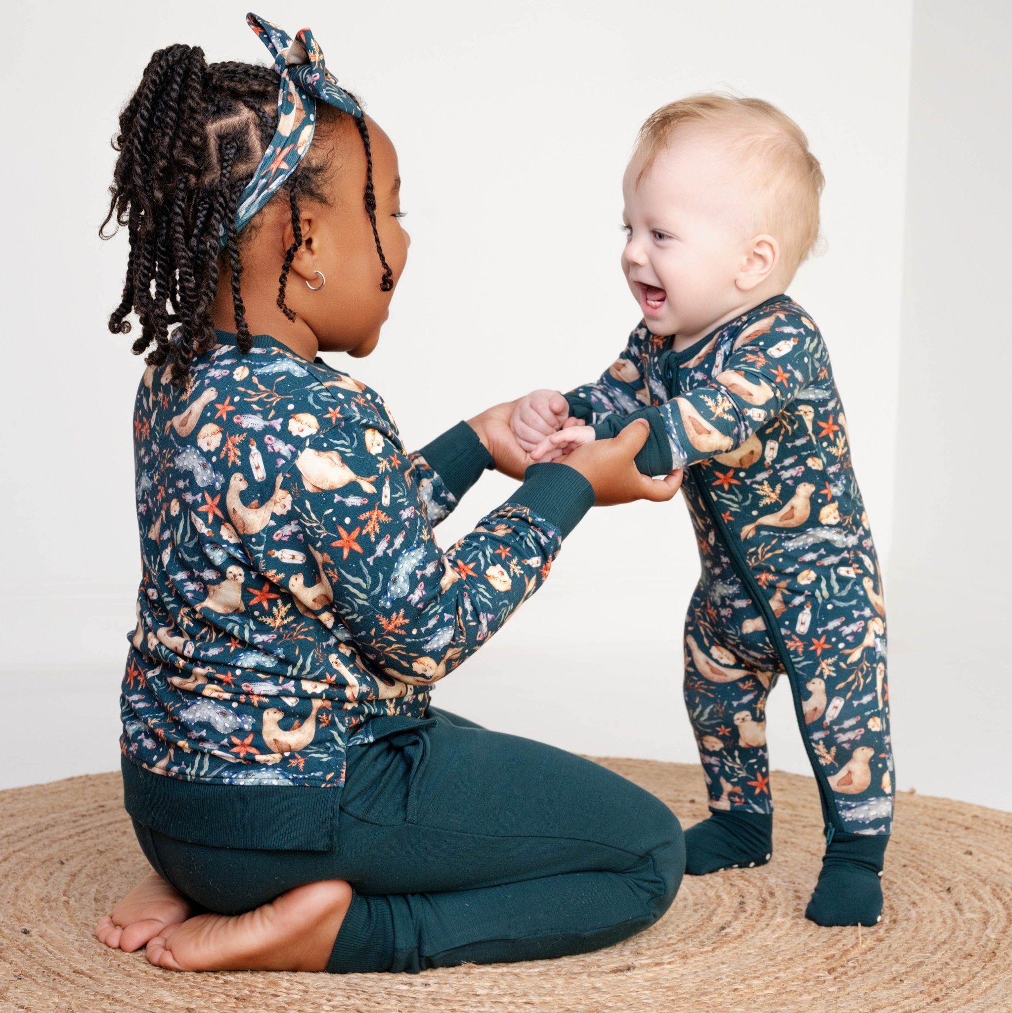 Waves & Whiskers Kids Jogger Set - Jammie Session