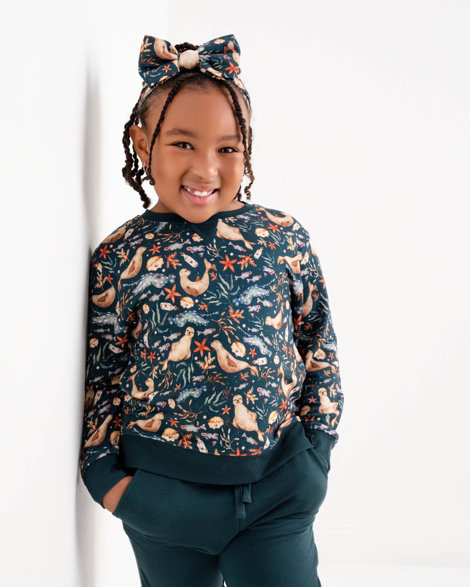 Waves & Whiskers Kids Jogger Set - Jammie Session