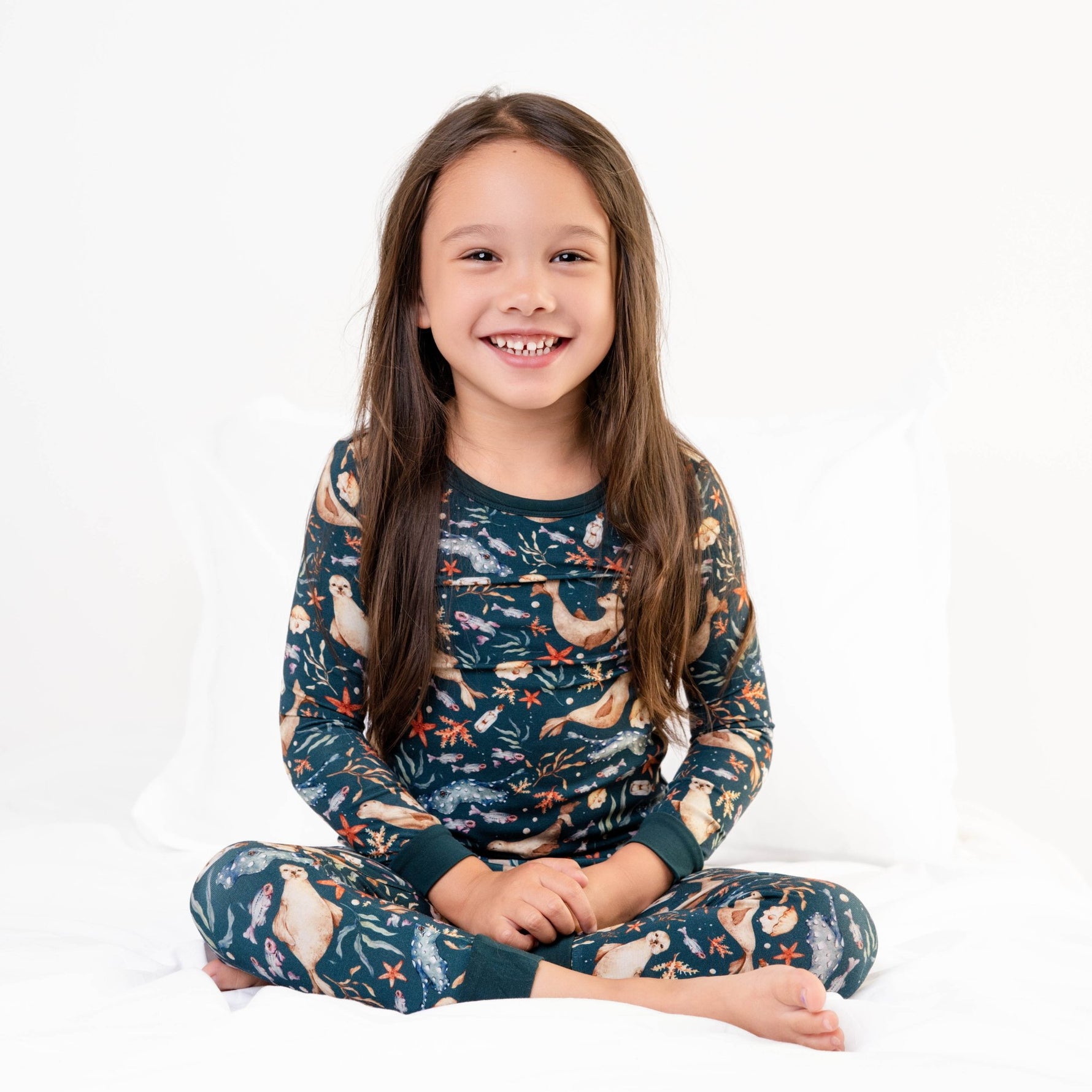 Waves & Whiskers Long Sleeve PJ's - Jammie Session