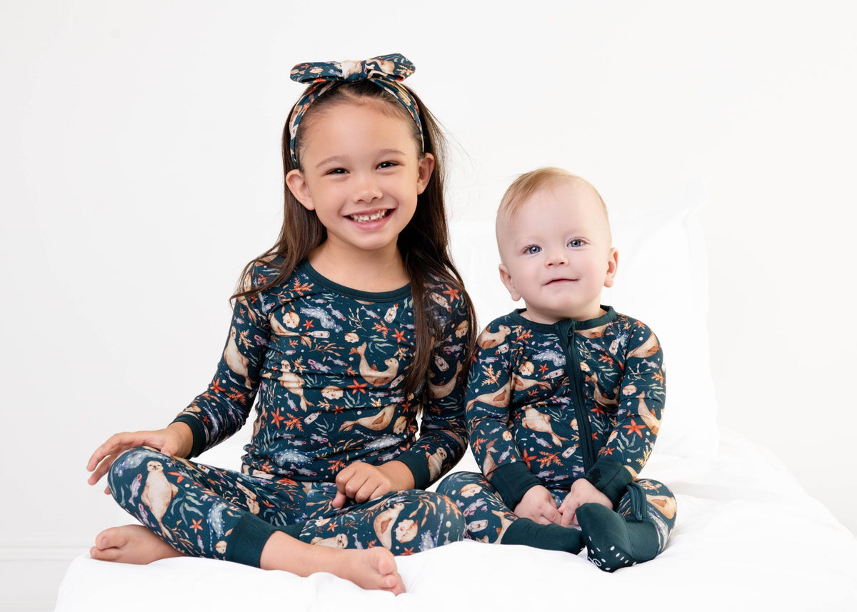 Waves & Whiskers Long Sleeve PJ's - Jammie Session
