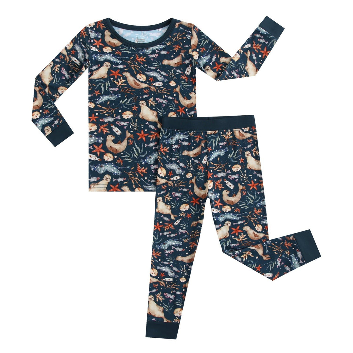 Waves & Whiskers Long Sleeve PJ's - Jammie Session
