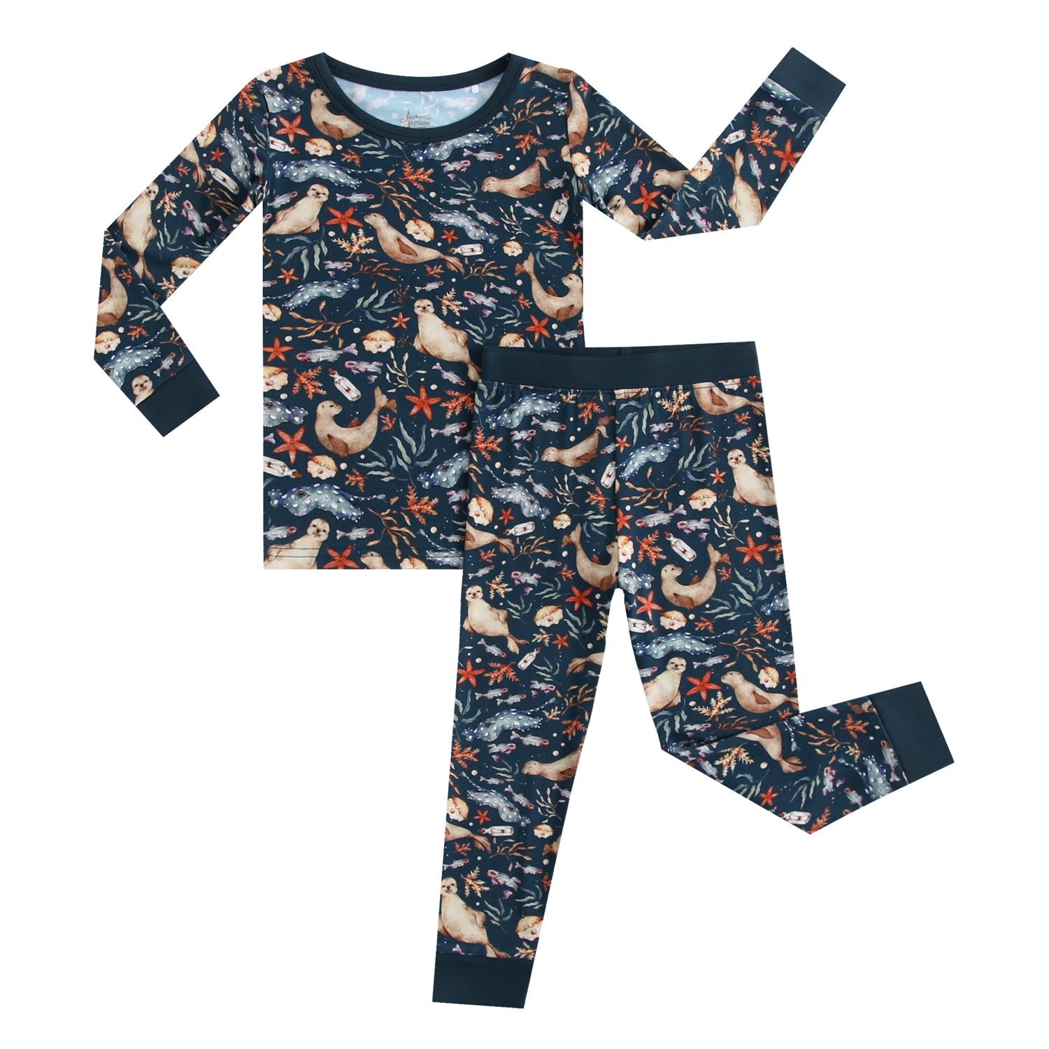 Waves & Whiskers Long Sleeve PJ's - Jammie Session