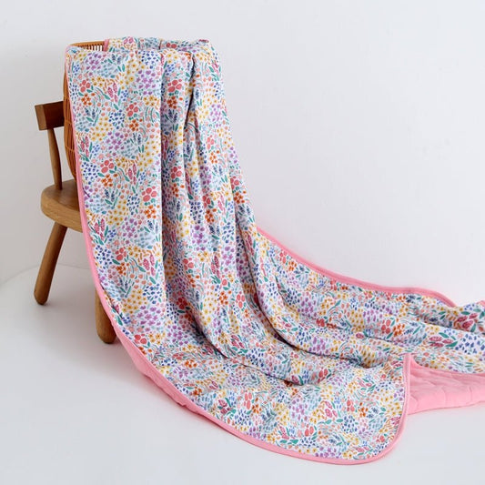 Whimsical Wildflower Adult Quilted Blanket - Jammie Session