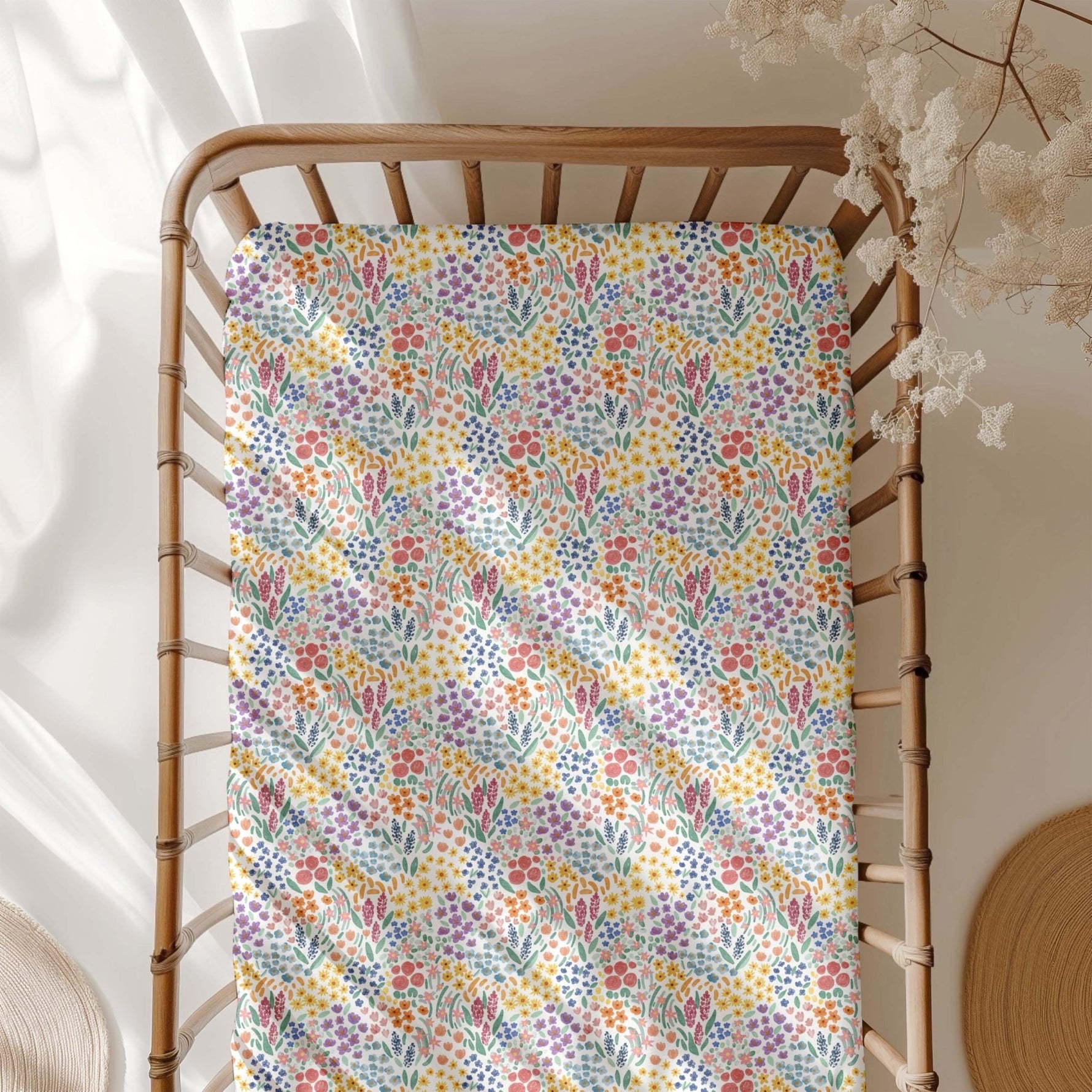 Whimsical Wildflower Crib Sheet - Jammie Session