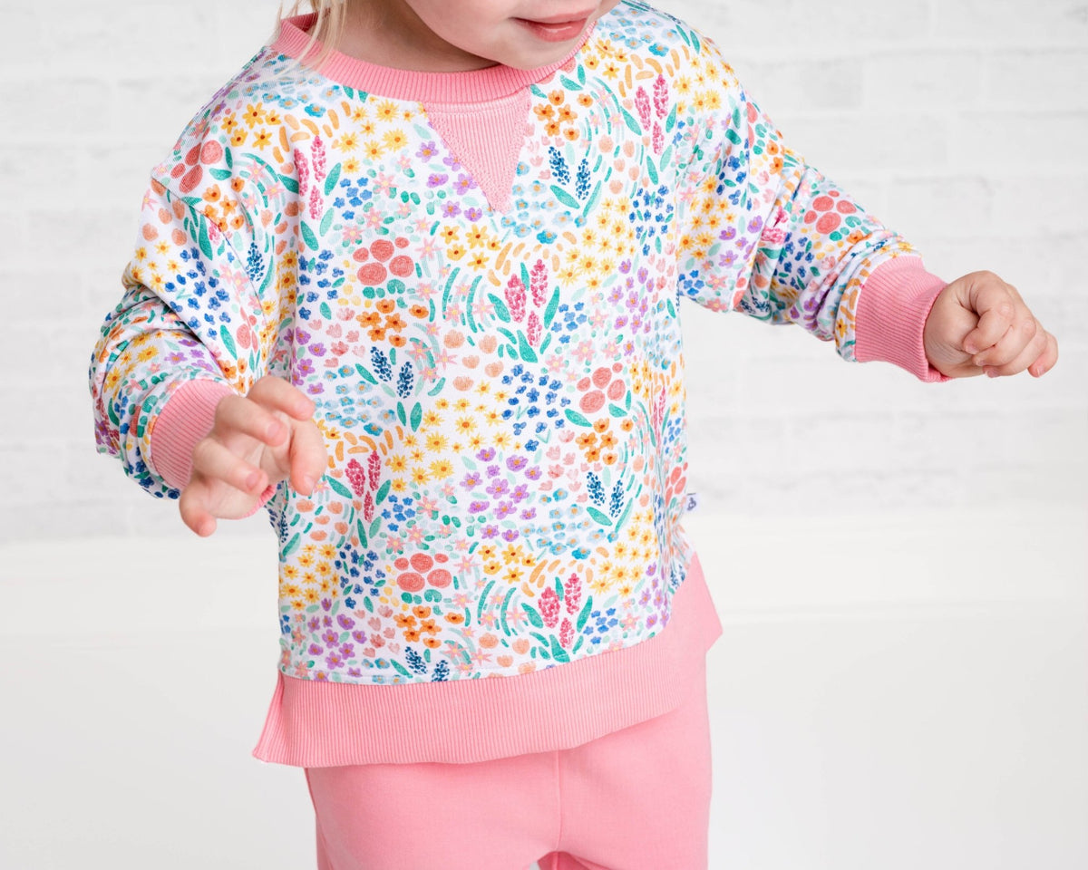Whimsical Wildflower Kids Jogger Set - Jammie Session