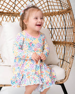Whimsical Wildflower Long Sleeve Big Kid Twirl Dress - Jammie Session