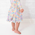 Load image into Gallery viewer, Whimsical Wildflower Long Sleeve Big Kid Twirl Dress - Jammie Session
