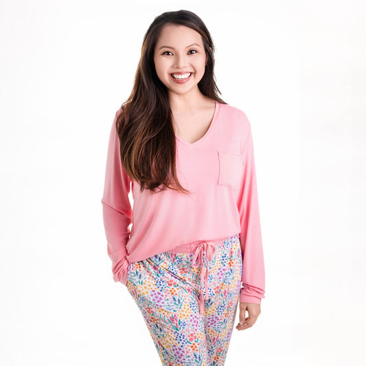 Whimsical Wildflower Women's Long Sleeve Shirt - Jammie Session