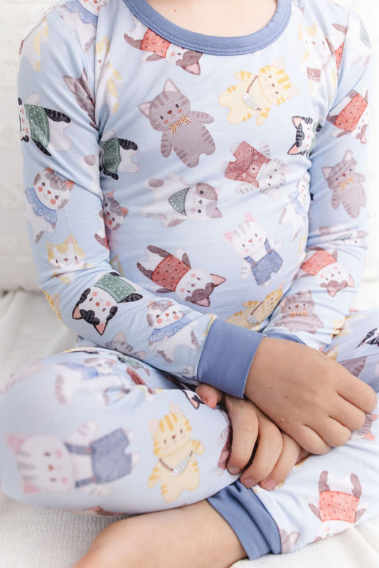 Whiskers (Blue) Long Sleeve PJ's BDLJ - Jammie Session