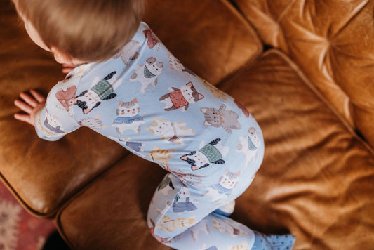 Whiskers (Blue) Romper BDLJ - Jammie Session