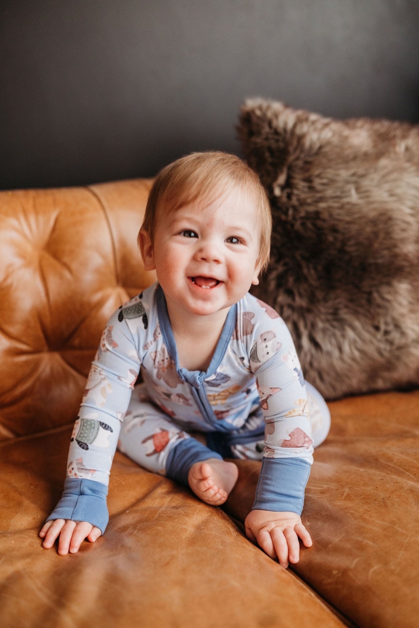 Whiskers (Blue) Romper BDLJ - Jammie Session