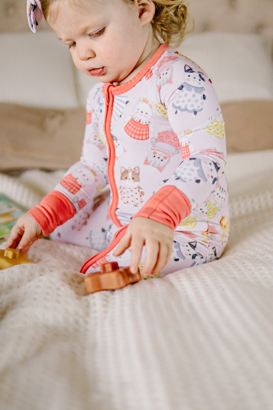Whiskers (Pink) Romper BDLJ - Jammie Session