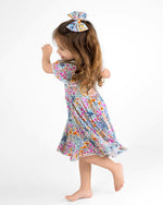 Whispering Wildflowers Short Sleeve Big Kid Twirl Dress - Jammie Session