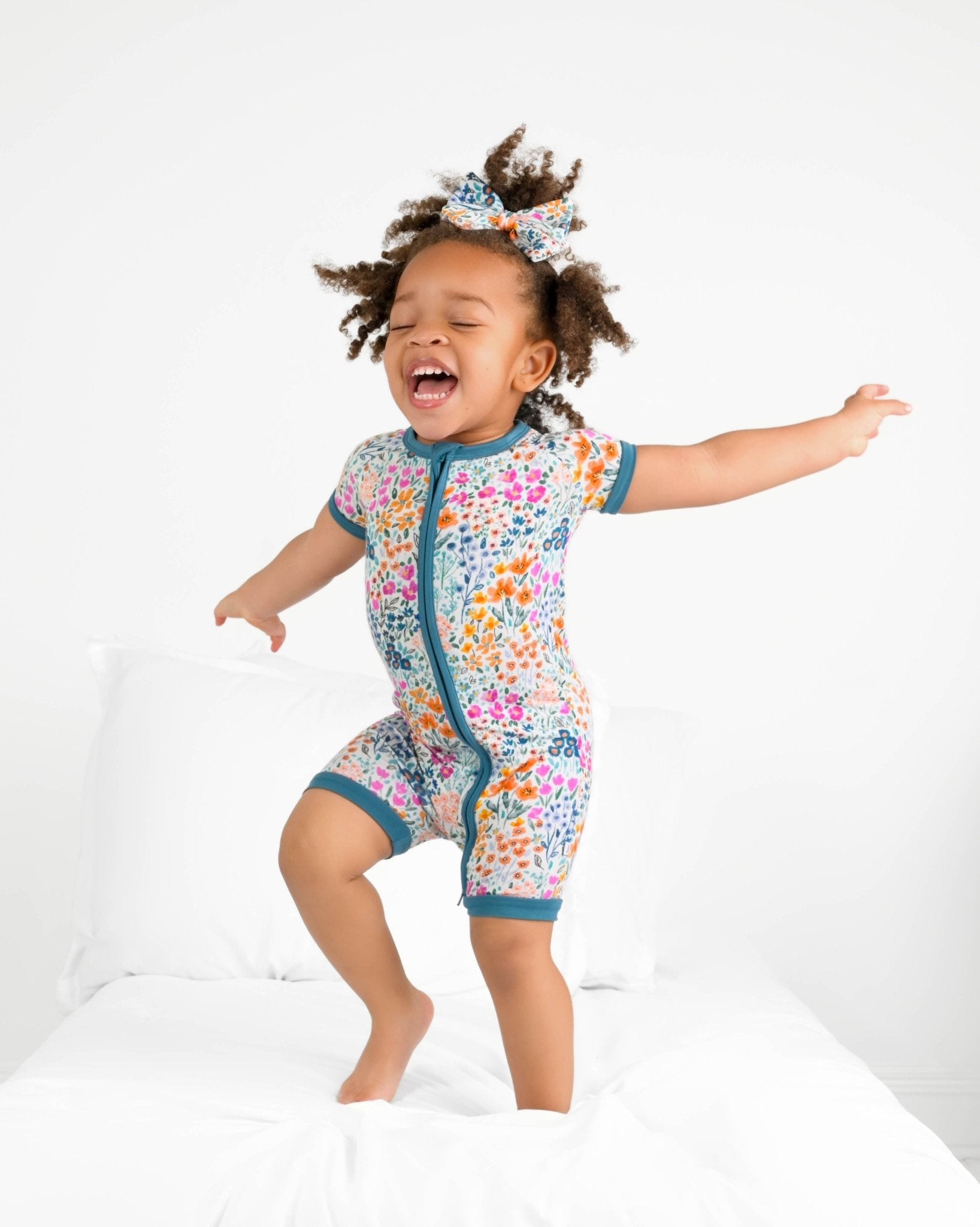 Whispering Wildflowers Short Sleeve Romper - Jammie Session