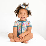 Whispering Wildflowers Short Sleeve Romper - Jammie Session