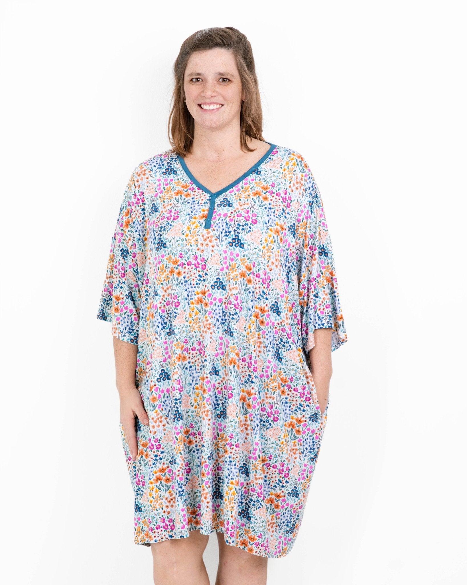 Whispering Wildflowers Women's Muumuu Lounge Tee (One size Fits XS - XXL) - Jammie Session