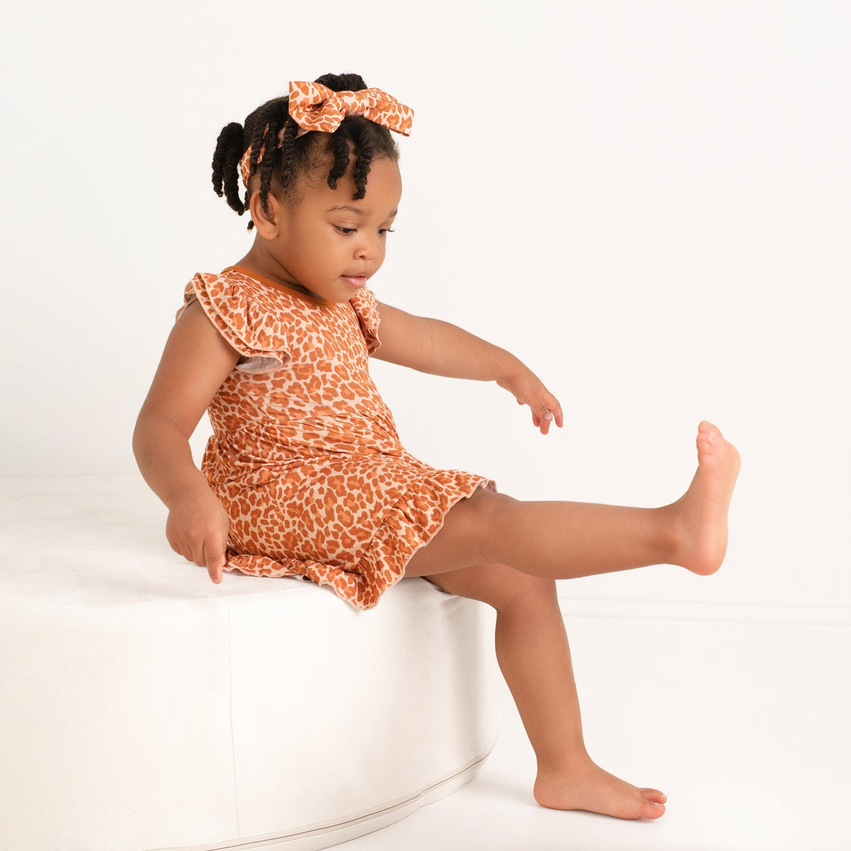 Wild One Short Sleeve Big Kid Twirl Dress - Jammie Session